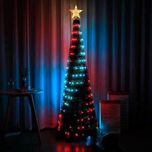 Nouveauté <span class=keywords><strong>Arbre</strong></span> de Noël LED avec application et télécommande, lumières changeantes de couleur et étoile sur le sommet - Product Image 5