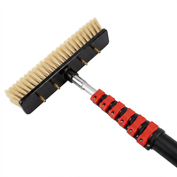Kit de nettoyage de panneaux solaires avec perche télescopique de 9 m (30 pieds) alimentée en eau, brosse de pulvérisation à 4 trous, professionnel pour fenêtres