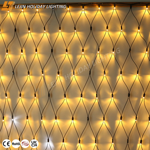 Décoration de Noël commerciale pour l'extérieur, résistante à l'eau IP65, lumière LED blanche chaude clignotante, filet lumineux avec 256 LED et garantie de 2 ans - Product Image 1