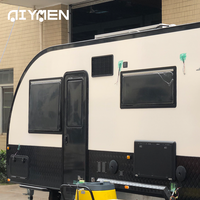 Caravane de voyage hybride électrique légère sur mesure de 16 pieds, mini-caravane pour le camping en plein air, capacité de charge de 660 kg, capacité de couchage de 4 à 5 personnes