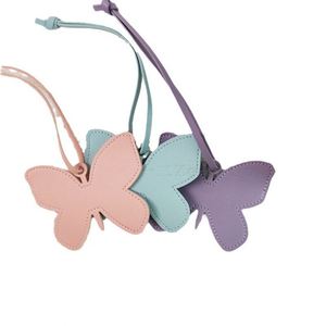 Hot-selling Bag Charms Pendant Butterfly Shaped Handmade <b>Keychain</b> Double Layer Chain Hanging Ornament for Car Handbag Purse - Product Image 5
