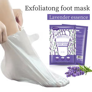 Masque Peeling Exfoliant pour les Pieds Chaussettes Hydratantes Adoucissantes Éliminateur de Callosités à la Lavande Marque Privée - Product Image 2