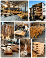 Table de Banquet carrée pliante en bois utilisé par événements pour la cuisine de fête de mariage pour la location en gros SZ