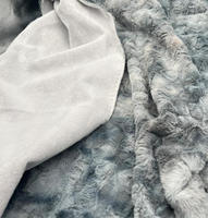 100% Polyester Gestrickter Minky-Stoff Reißfest Dehnbar Anti-Pilling 230g/m Uni Schweres Gewebe für Babydecken