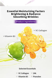 Crème hydratante pour le visage anti-âge raffermissante naturelle 24K, blanchissante, collagène hydrolysé, capsule de gelée, crème gel pour le visage - Product Image 6