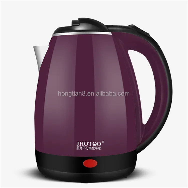 Wholesale Auto Power Off Red Color For Home Kitchen Hotel Party 1500W Quick Boiling Water 2L Stainlsee Steel Electric Kettle