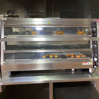Vitrine Chauffante Électrique Commerciale pour Aliments Secs et Humides, Présentoir Chauffant pour Poulet Frit, Armoire Chauffante pour Aliments