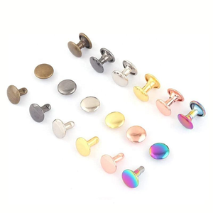 Rivets à double capuchon en laiton pour cuir, diamètres 4MM, 5MM, 6MM, 7MM, 8MM, 9MM, 10MM, 11MM, 12MM, 15MM - Product Image 1