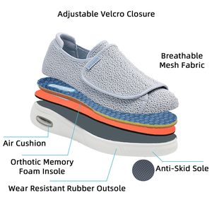 Baskets décontractées pour femmes <span class=keywords><strong>chaussures</strong></span> pour diabétiques avec <span class=keywords><strong>pieds</strong></span> gras gros orteil gonflé pour la marche et le style de course - Product Image 2