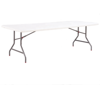 Tables pliantes de restauration de 8 pieds (240x90 cm) pour restaurant, table d'extérieur pour usage commercial