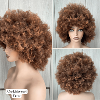 Perruques courtes bouclées afro kinky en gros, sans colle, en cheveux humains brésiliens vierges bruts, boucles volumineuses, perruque courte bouclée