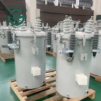 Fabrika Çıkışlı 50kVA Tek Fazlı Yağlı Tip Trafo Bakır Sargılı Güç Dağıtım Sistemi İçin