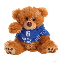 Ours en peluche personnalisé avec logo imprimé, jouet en peluche doux en forme d'ours, fabrication sur mesure en usine