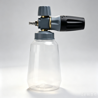 Canon à mousse de neige avec bouteille transparente, pistolet à mousse haute pression pour lavage de voiture, lance à mousse couleur personnalisée pour nettoyeur haute pression