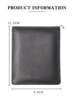 Dompet Pendek Kulit Asli Crazy Horse Vintage Eropa Amerika untuk Pria, Banyak Slot Kartu, Tempat Kartu, Dompet Koin