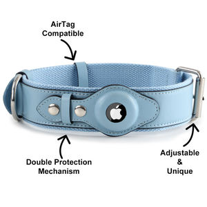 Collar de Gato Ajustable de Nailon Suave Hecho a Mano de Alta Calidad con Rastreador GPS AirTag, Diseño Impermeable y Sólido - Product Image 5