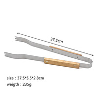 Vente flash - Pinces à griller en acier inoxydable - Ensemble de 1 pièce - Manche en métal - Ustensile de cuisine écologique