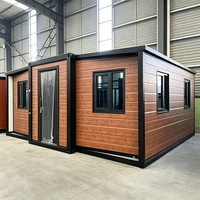 Maison conteneur modulaire préfabriquée de haute qualité, extensible, 20 pieds, 40 pieds, avec cuisine, installation rapide, en acier léger