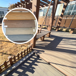 Tarima <span class=keywords><strong>de</strong></span> WPC para Uso a Largo Plazo, Textura <span class=keywords><strong>de</strong></span> Madera Natural para Exteriores, Piso Impermeable, Diseño Moderno, Tarima Compuesta para Exteriores - Product Image 5
