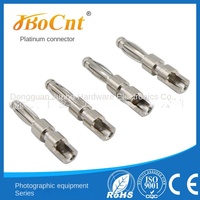 Venta Directa de Fábrica Jbocnt JB-YP-001 Conectores de Cobre para Auriculares y Micrófono con Carcasa de Latón Chapado en Oro, Enchufe de Audio Dual de 6.35mm, IP65