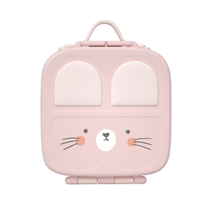 Kids Bento Lunch Box - Lunch Container With Sauce Jar Spoon Fork 3-Compartment On-the-Go Meal And Snack Packing