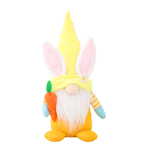 Decoraciones de regalo de Pascua personalizadas, decoraciones navideñas de conejo de primavera, sombrero de flores de dibujos animados, gnomos de conejito de peluche con Orejas de conejo - Product Image 4