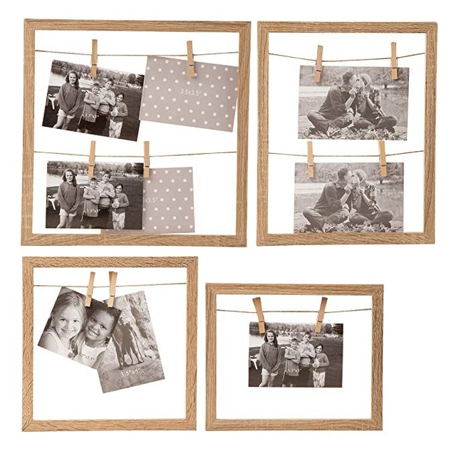 Handmade Creative Wood Clip Photo Frame New Design Fashionable MDF Cheap Picture Frames in Bulk with Customizable Logo