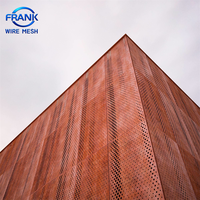 Panneaux de façade perforés en aluminium personnalisés, décoratifs, 1MM 2MM, à petits trous ronds, pour ombrage intérieur et dissimulation, clôture métallique