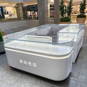 2026 thời trang Kính không khung hiển thị trường hợp khóa Led chiếu sáng cửa bóng trắng tủ trưng bày cho cửa hàng bán lẻ trung tâm mua sắm - Product Image 1