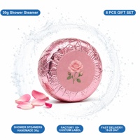 Tablette de douche artisanale à la rose, apaisante et relaxante, coffret cadeau spa pour la douche, OEM ODM 30g