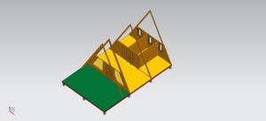 Cabaña de <span class=keywords><strong>Madera</strong></span> Prefabricada Moderna en Forma de A con Balcón, Casa Pequeña de <span class=keywords><strong>Madera</strong></span> Sólida de 2 Pisos para Glamping Resort - Product Image 4