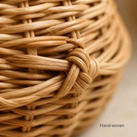 Panier tressé artisanal pour chat, nid pour animaux de compagnie en rotin naturel, lit rond ouvert avec bord tressé pour chats et petits chiens, vente en gros