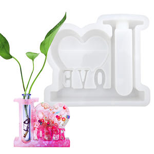 Nuevo molde <span class=keywords><strong>de</strong></span> pegamento por goteo amor corazón florero molde <span class=keywords><strong>de</strong></span> <span class=keywords><strong>silicona</strong></span> epoxi Floral arte artesanía marco molde <span class=keywords><strong>para</strong></span> DIY regalos personalizados decoración del hogar - Product Image 3
