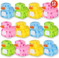 Canards en caoutchouc PVC jaunes promotionnels, petits, assortis, jouets flottants en vrac, fonction couineuse, résistants à l'eau, pour les fêtes