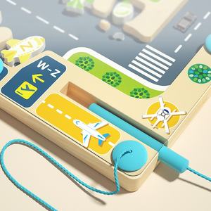 Jouet éducatif Montessori pour bébé, éco-responsable, labyrinthe de couleurs 3D, tableau d'activités, espace de stationnement, cadeau éducatif pour les garçons et les filles - Product Image 6