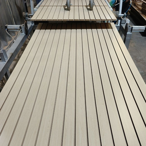 Custom CNC Grooved MDF Panel Decorative Fluted Wall Panel Acoustic <strong>Slat</strong> MDF <strong>Board</strong> for Interior Wall Ceiling Decoration - Product Image 1