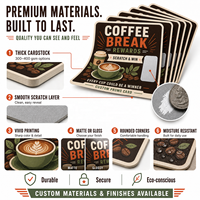 Etiquetas de Rascar Impresas a Todo Color Personalizadas para Cafeterías, Etiquetas de Recompensa para Programas de Fidelización, Promociones de Ventas y Regalos