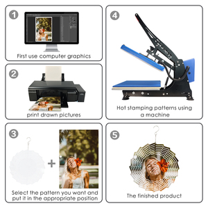 Sublimazione wind spinner blank 10 pollici Double Side sublimazione alluminio metallo wind spinners decorazione ornamenti per l'<span class=keywords><strong>albero</strong></span> di natale - Product Image 6