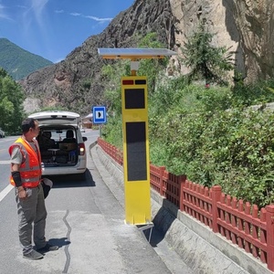 Tùy chỉnh năng lượng mặt trời-Powered Radar Đồng hồ tốc độ cao tốc độ phát hiện với LED hiển thị cho cảnh báo giao thông - Product Image 4