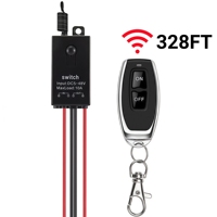 Interruptor de Control Remoto Inalámbrico de 12V, Relé DC 5V-48V/AC 100V-240V, Alcance de 328 Pies, Interruptor de Encendido/Apagado para Automóvil, RV, Motor, Luz LED, Ventilador, Bomba
