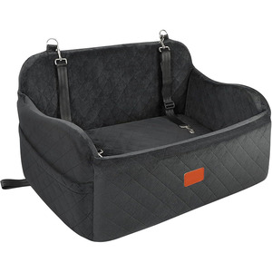 Asiento Elevado de Lujo para Mascotas, con Cinturón de Seguridad y Correa, Lavable, para Todas las Estaciones, Relleno de Espuma, para Coche - Product Image 2