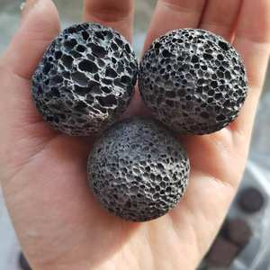Bola de Piedra de Lava Natural, Bola de Roca Volcánica para Barbacoa / Aromaterapia / <span class=keywords><strong>SPA</strong></span> - Product Image 4