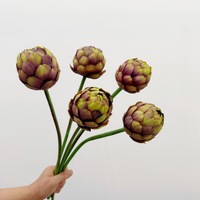 Fleurs artificielles d'artichaut, fleurs d'artichaut vintage, style Wabi-sabi, décoration douce, accessoires floraux pour chambre d'hôtel modèle