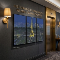 Grande toile encadrée peinte à la main, paysage, peinture à l'huile, décoration intérieure pour couloir d'hôtel, œuvre d'art, fournisseur en gros