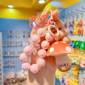 Móc khóa nấm may mắn phát sáng trong bóng tối mới <span class=keywords><strong>2025</strong></span> Móc khóa điện thoại dễ thương của phụ nữ treo dây đeo tay Móc Chìa Khóa Túi treo - Product Image 2