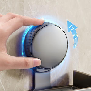 Soporte multifuncional para secador de pelo con ventosa, estante de pared para baño con vasos para cepillos de dientes y bandeja de almacenamiento, montaje en esquina - Product Image 2