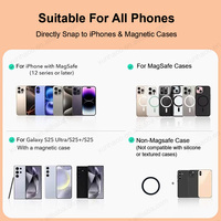 Support de téléphone magnétique N52 OEM Premium avec logo personnalisé, béquille orange pour iPhone 17 16 15 14 Pro Max, compatible avec coque magnétique
