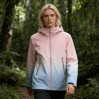 Blouson bomber à capuche triple couche 100 % imperméable et respirant, réversible, motif printanier, manteau d'extérieur, couleurs dégradées personnalisées