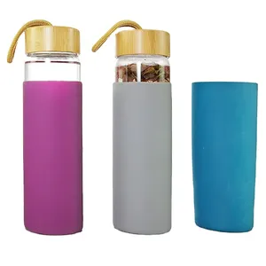 Glass Water Bottle 16oz 16oz Double Wall Glass Water Bottle Tea And Water Separation Tea Bottle Mug Cup With Tea Infuser