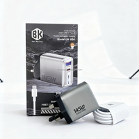 Cargador USB Tipo C con Enchufe UK de 145W para Carga Rápida de Celulares, con Cable USB-C, Adaptador de Corriente USB-C de Carga Rápida de 145W